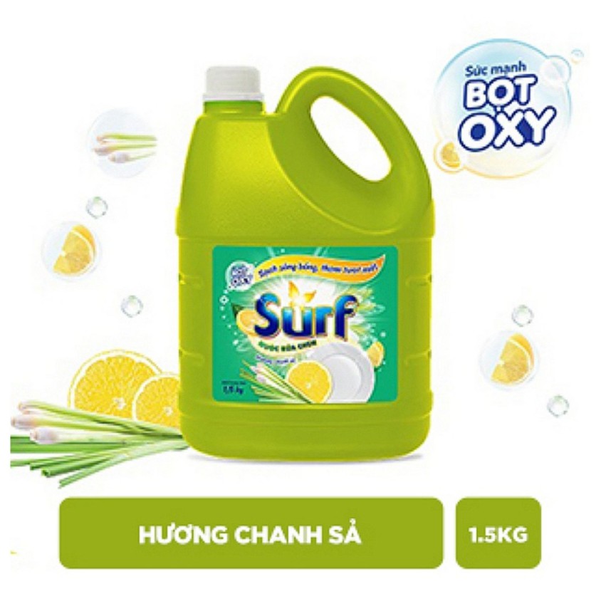 Nước Rửa Chén Surf Hương Chanh Sả - 1.5kg