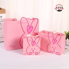 Túi Giấy Thỏ Hồng - Size Trung