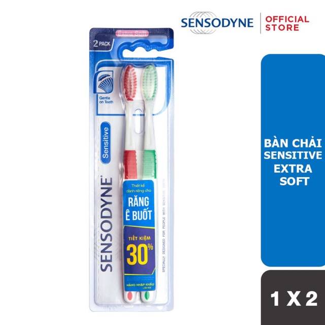 Bàn chải đánh răng Sensodyne siêu mềm 2 cái