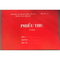 Phiếu thu 3 liên 13x19cm HN