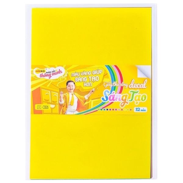 Giấy thủ công GTC-C006 12 màu khổ lớn