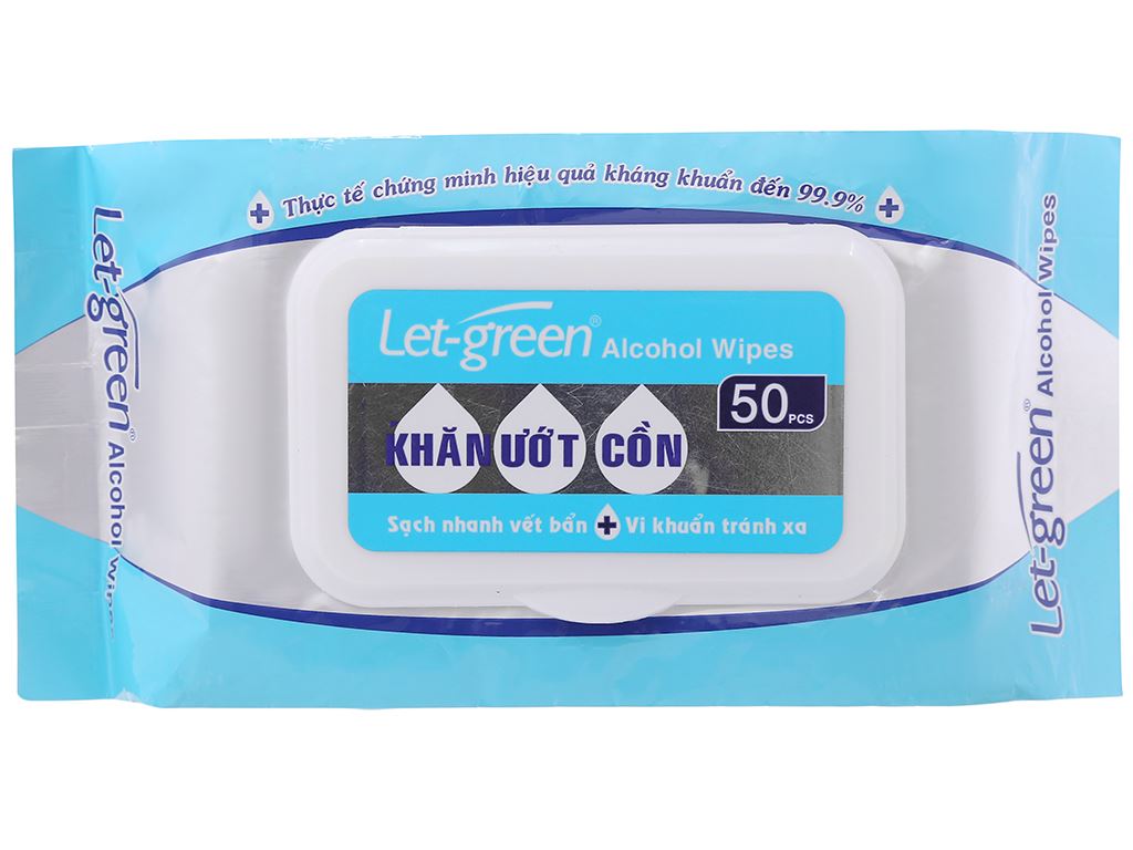 Khăn ướt cồn Letgreen 50 tờ