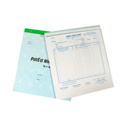 Phiếu nhập kho 3 liên A4