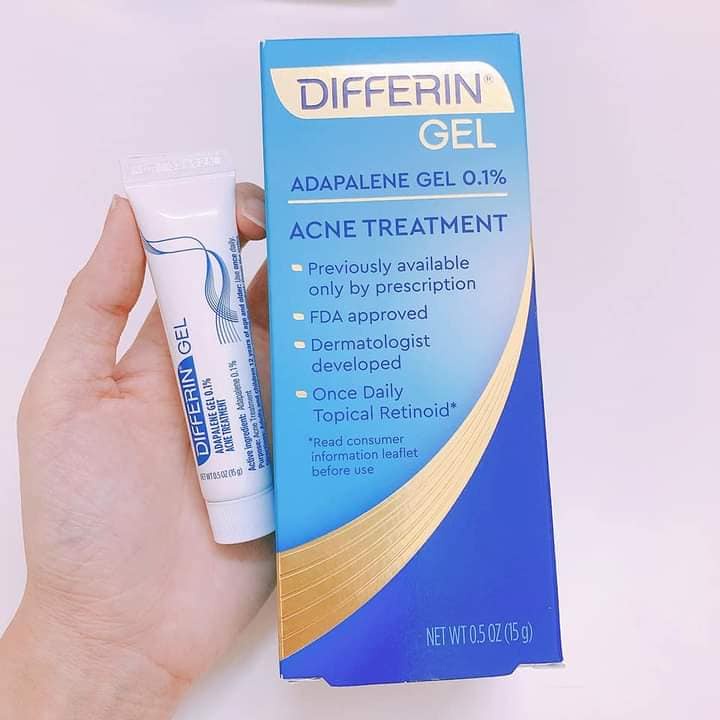 Sử dụng kem trị mụn differin adapalene 0 1 gel giảm tình trạng mụn 