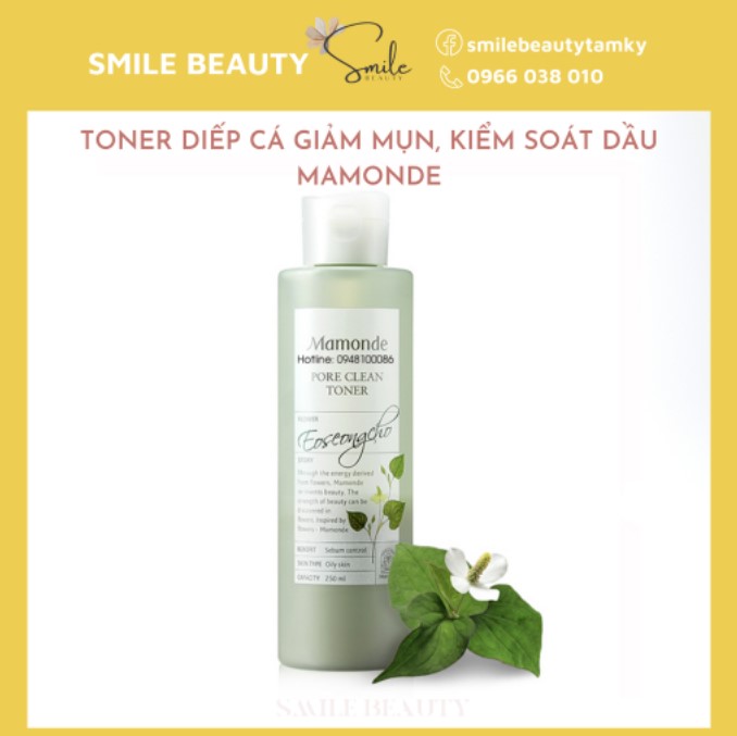 Toner Làm Sạch Bã Nhờn, Se Khít Lỗ Chân Lông Rau Diếp Cá Mamonde