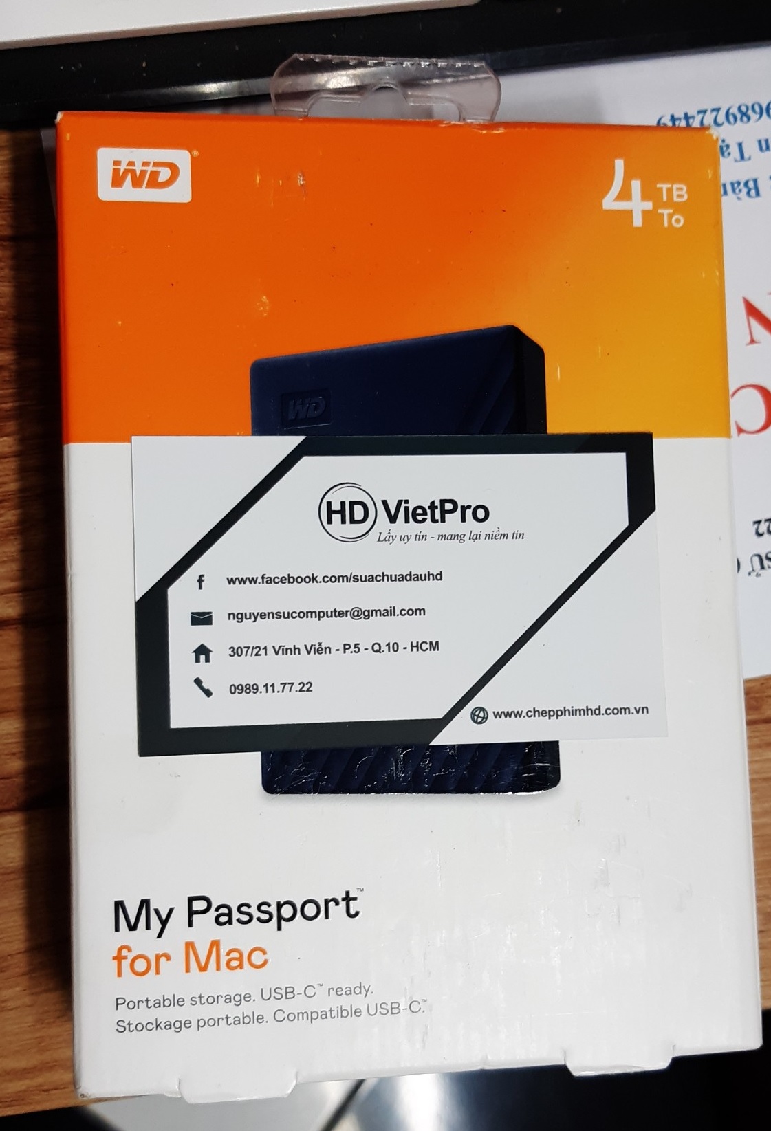 Ổ cứng di động WD My Passport 4TB - WDBPKJ0040BBK chính hãng