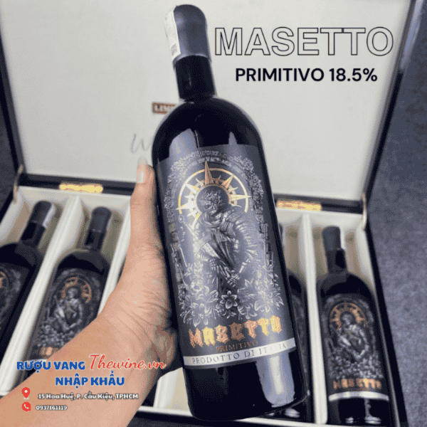 Rượu vang đỏ Ý Cao Cấp MASETTO PRIMITIVO - Nồng Nàn Từ Puglia
