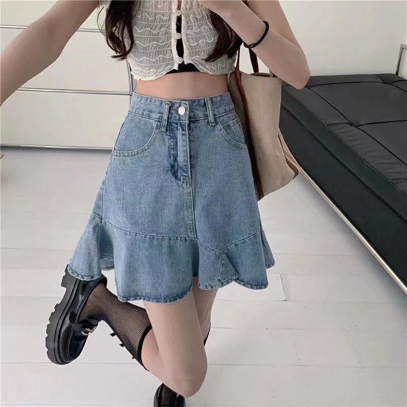 MS1098 Chân váy bò denim ngắn đuôi cá  Phu Linh  Fashion  More