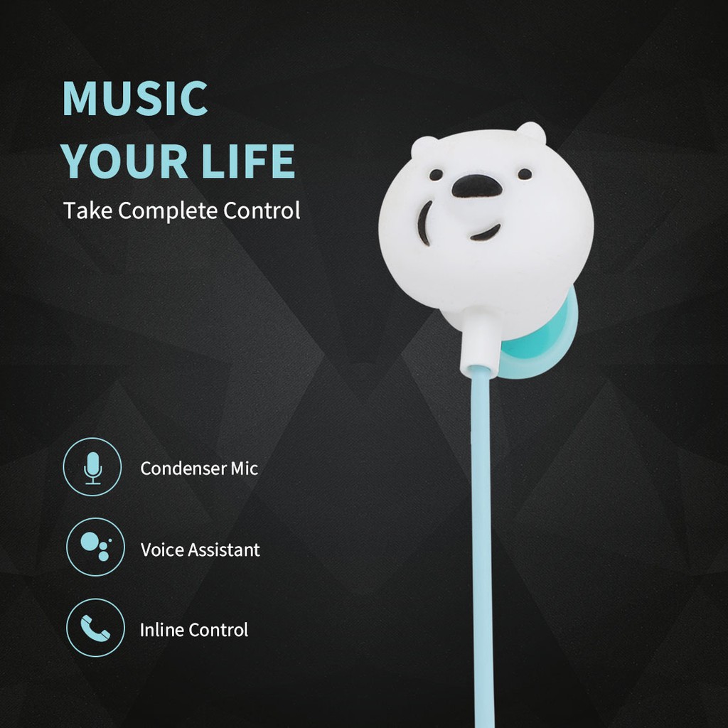 Miniso x We Bare Bears Tai nghe điện thoại (4 màu)