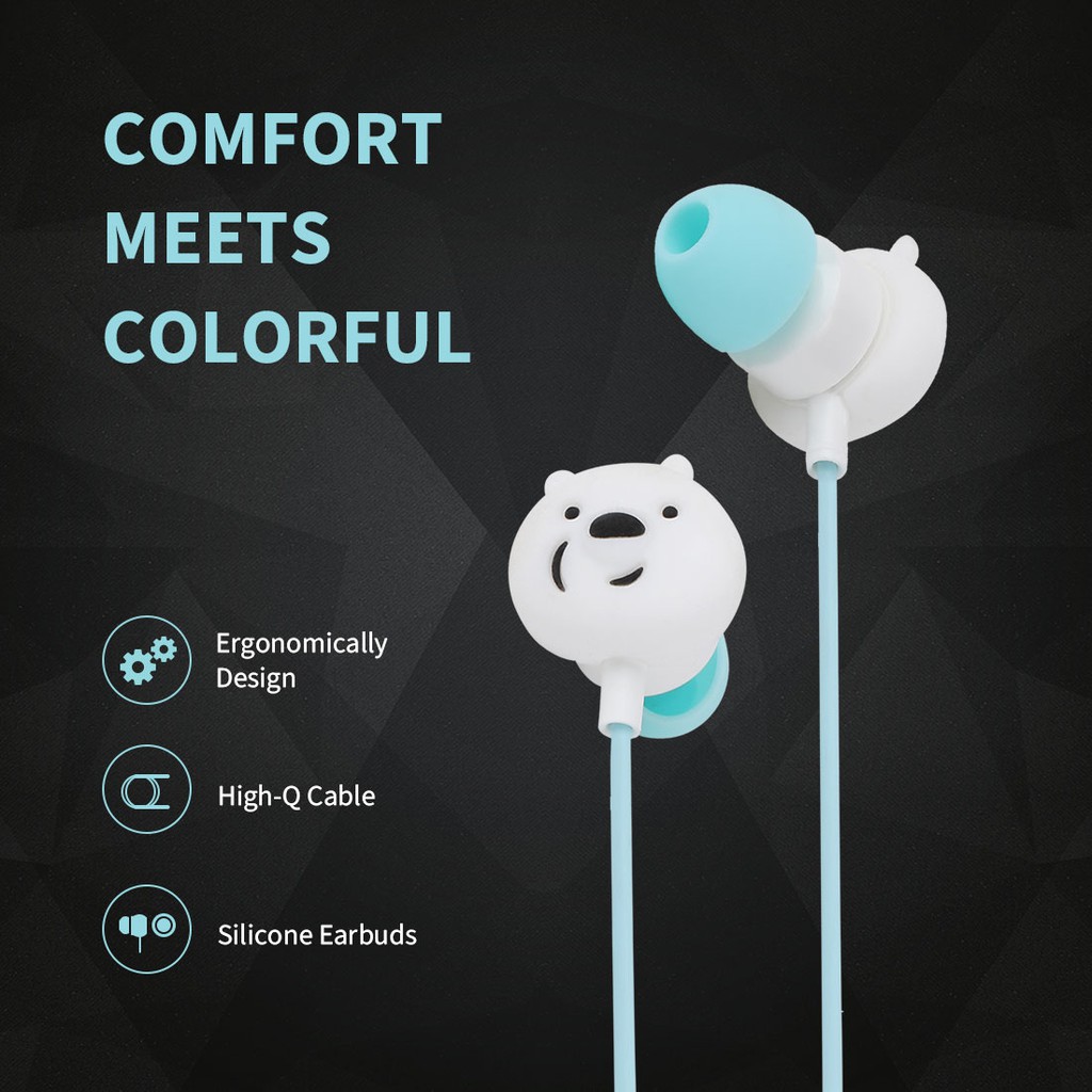Miniso x We Bare Bears Tai nghe điện thoại (4 màu)