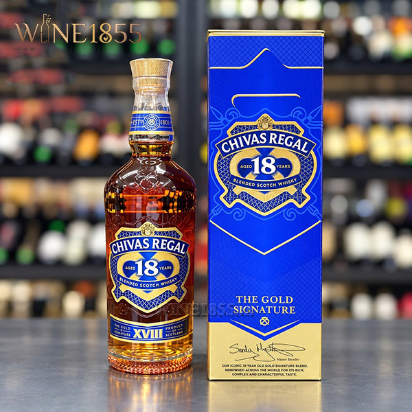 Rượu Chivas Regal 18 Year Gold Signature Phiên Bản Hộp Thường
