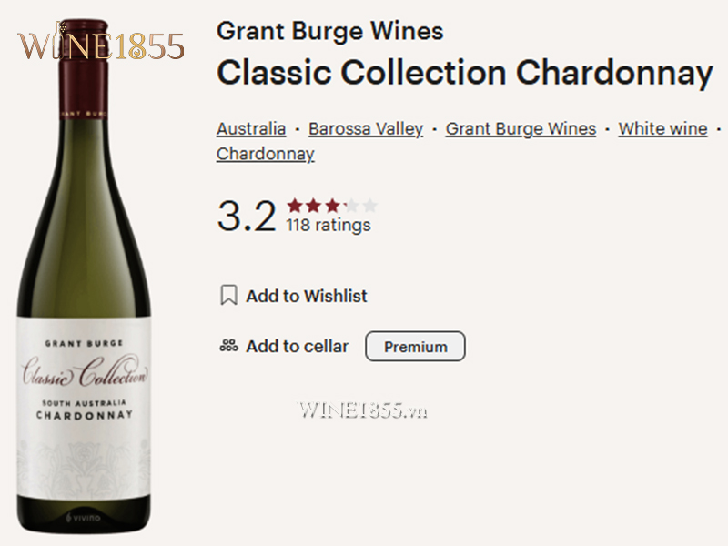 Đánh giá rượu vang Grant Burge Classic Collection Chardonnay