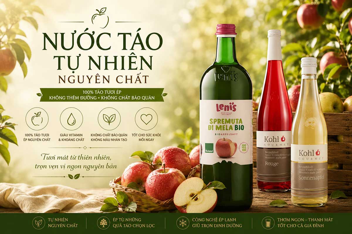 Nước táo tự nhiên từ Ý
