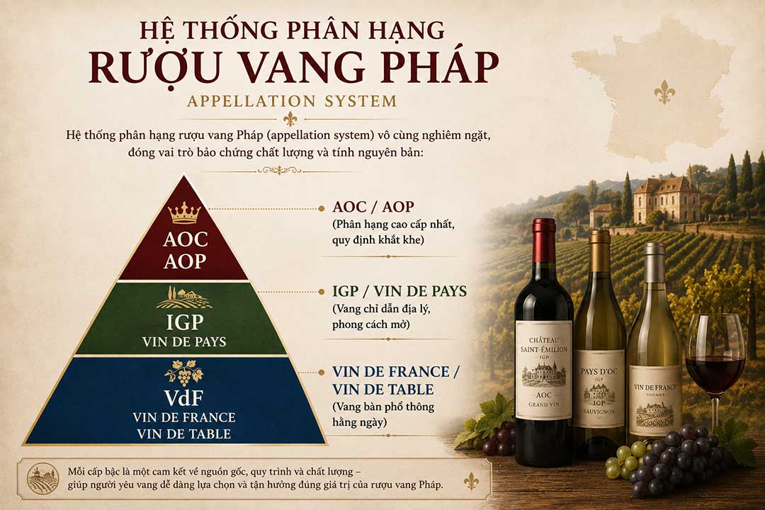 Phân hạng rượu vang Pháp