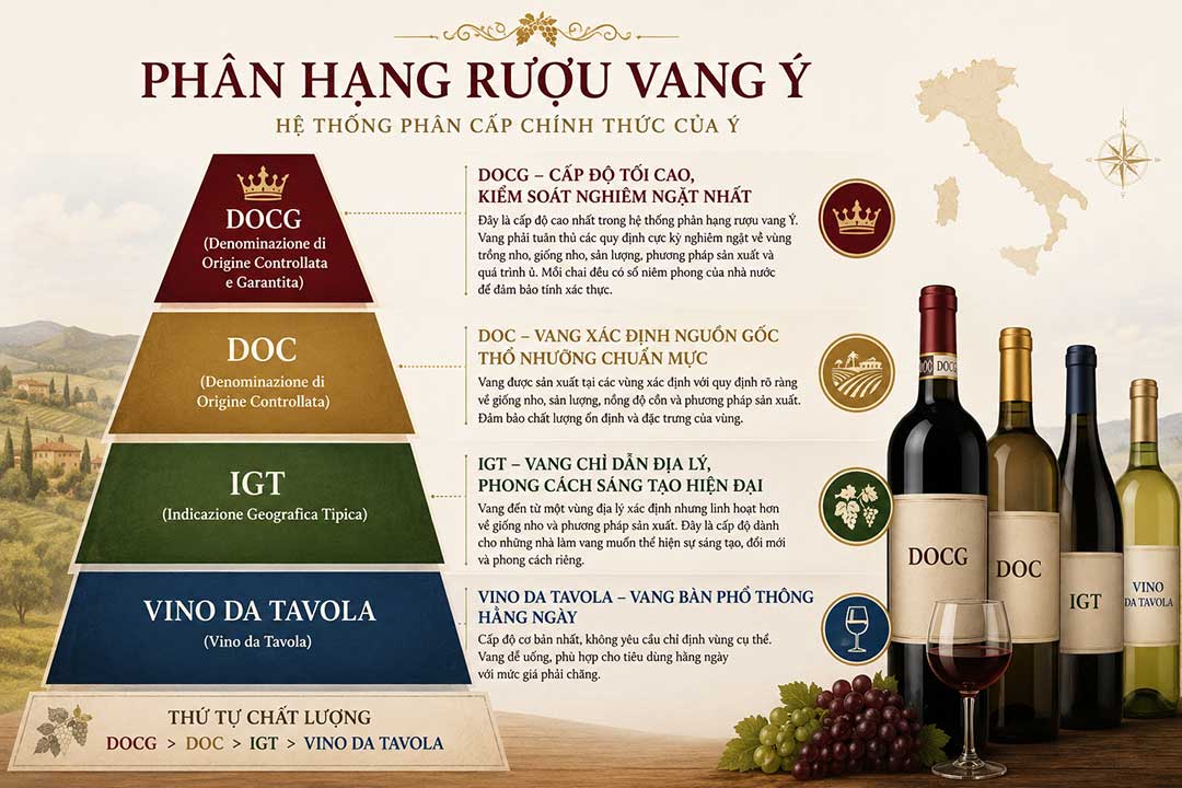 Phân hạng rượu vang Ý