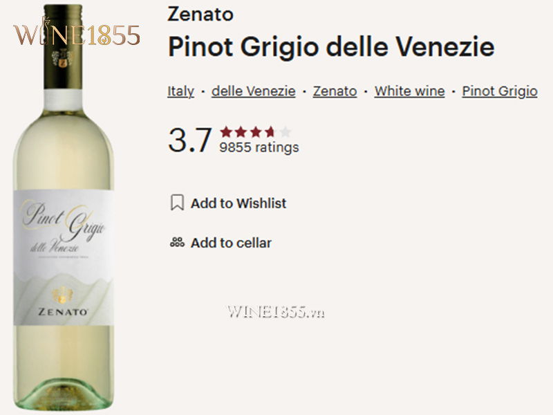 Ảnh thông tin chi tiết và đánh giá sản phẩm Zenato Pinot Grigio
