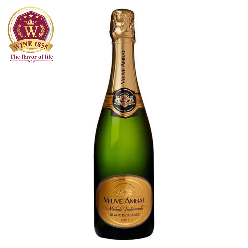Chai rượu vang sủi Veuve Ambal Méthode Traditionnelle Blanc De Blancs