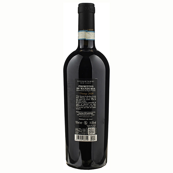 Rượu Vang Sessantanni Primitivo di Manduria | Vang 60 Primitivo