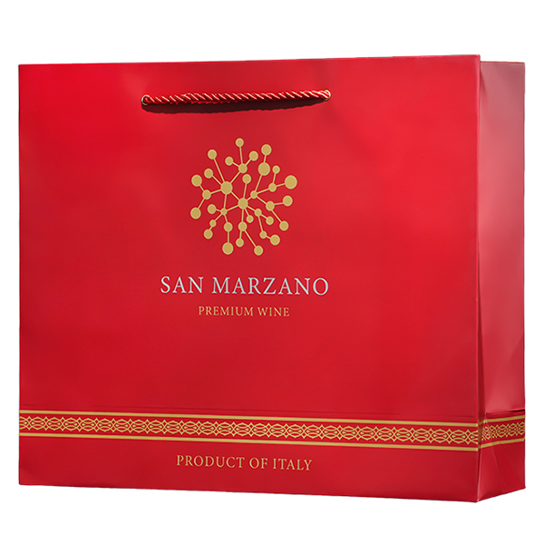 Hộp Quà Đựng Rượu 1 Chai Sanmazano Kèm Túi - Màu đỏ Ruby