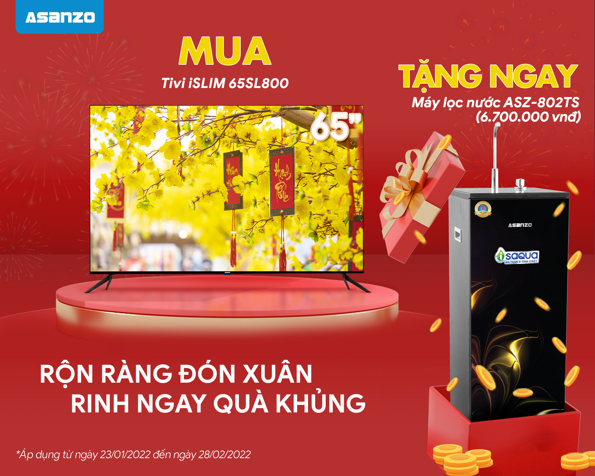 KHUYẾN MÃI: MUA TIVI TẶNG MÁY LỌC NƯỚC