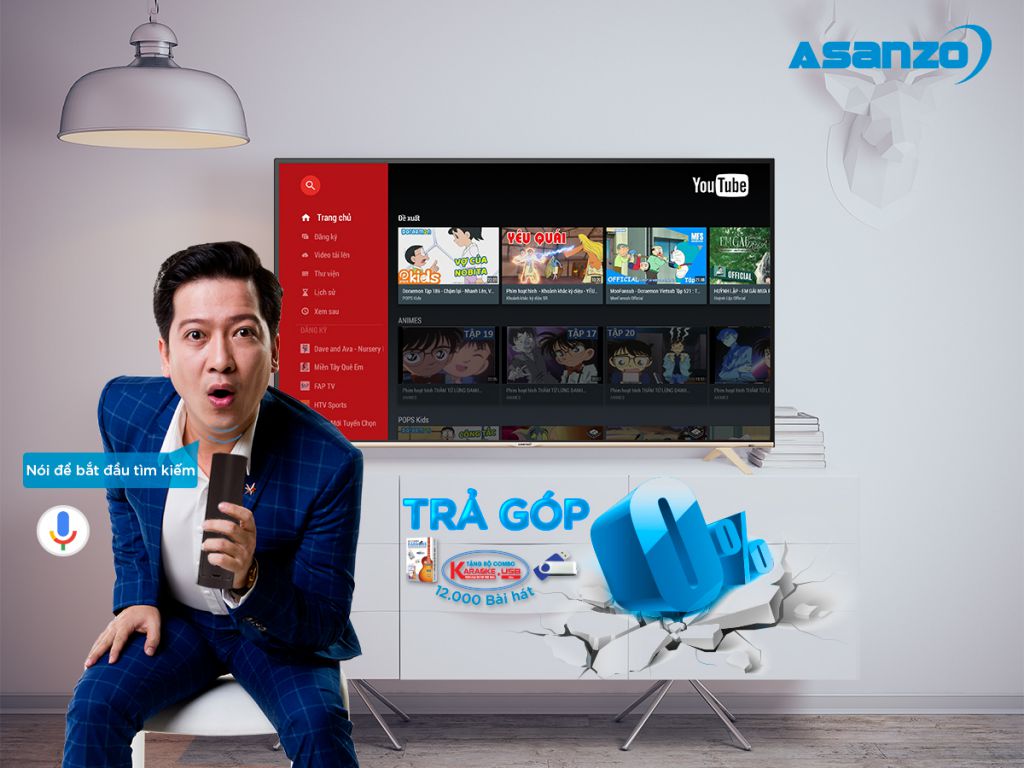 SMART TV ASANZO THÂN THIỆN HƠN VỚI TÍNH NĂNG VOICE SEARCH