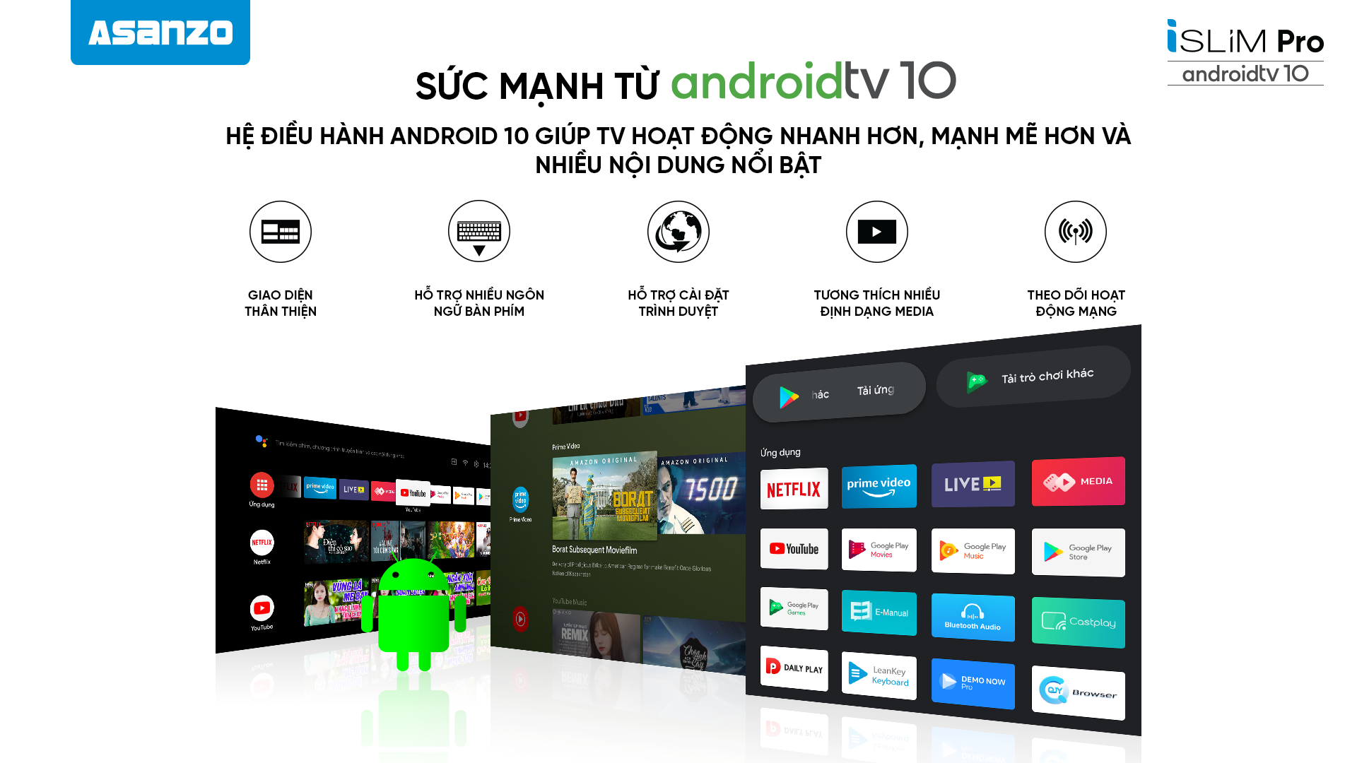 SMART TV iSLIM PRO 10 4K 50” – 50U71 [ANDROID 10]