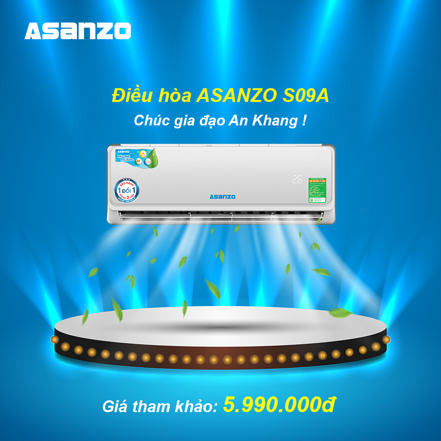 ĐIỀU HÒA KHÔNG KHÍ ASANZO S09A (9000BTU)