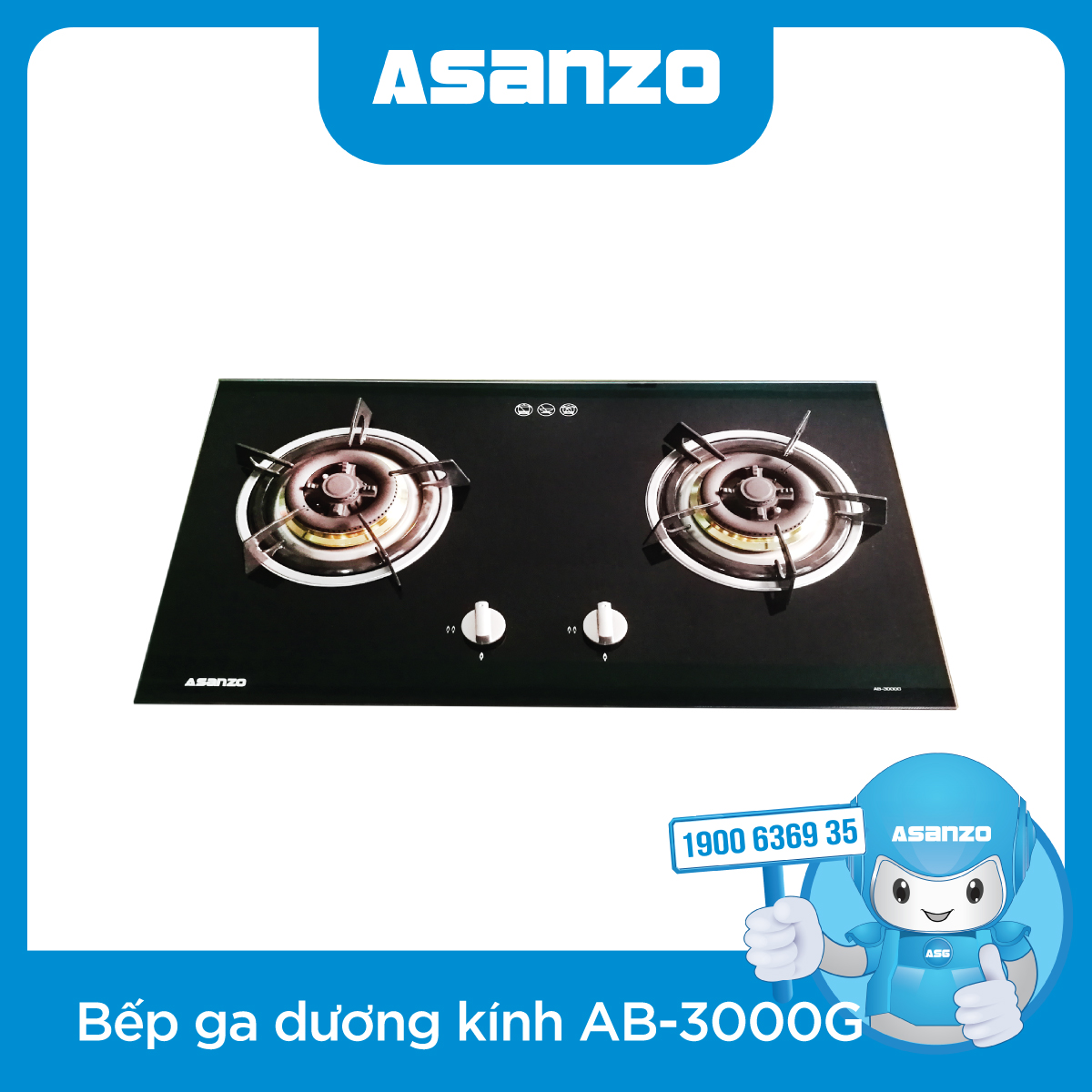 BẾP GAS ÂM KÍNH AB-3000G
