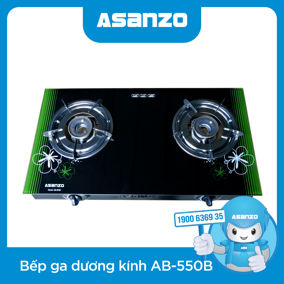BẾP GAS DƯƠNG KÍNH AB-550B