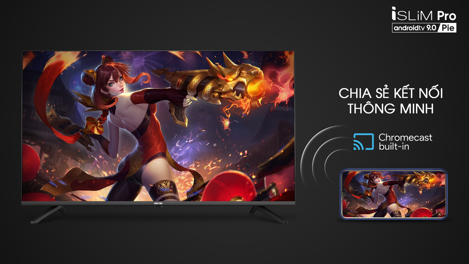 Smart TV iSLIM PRO 43”- 43S51 (Android 9.0 Pie)