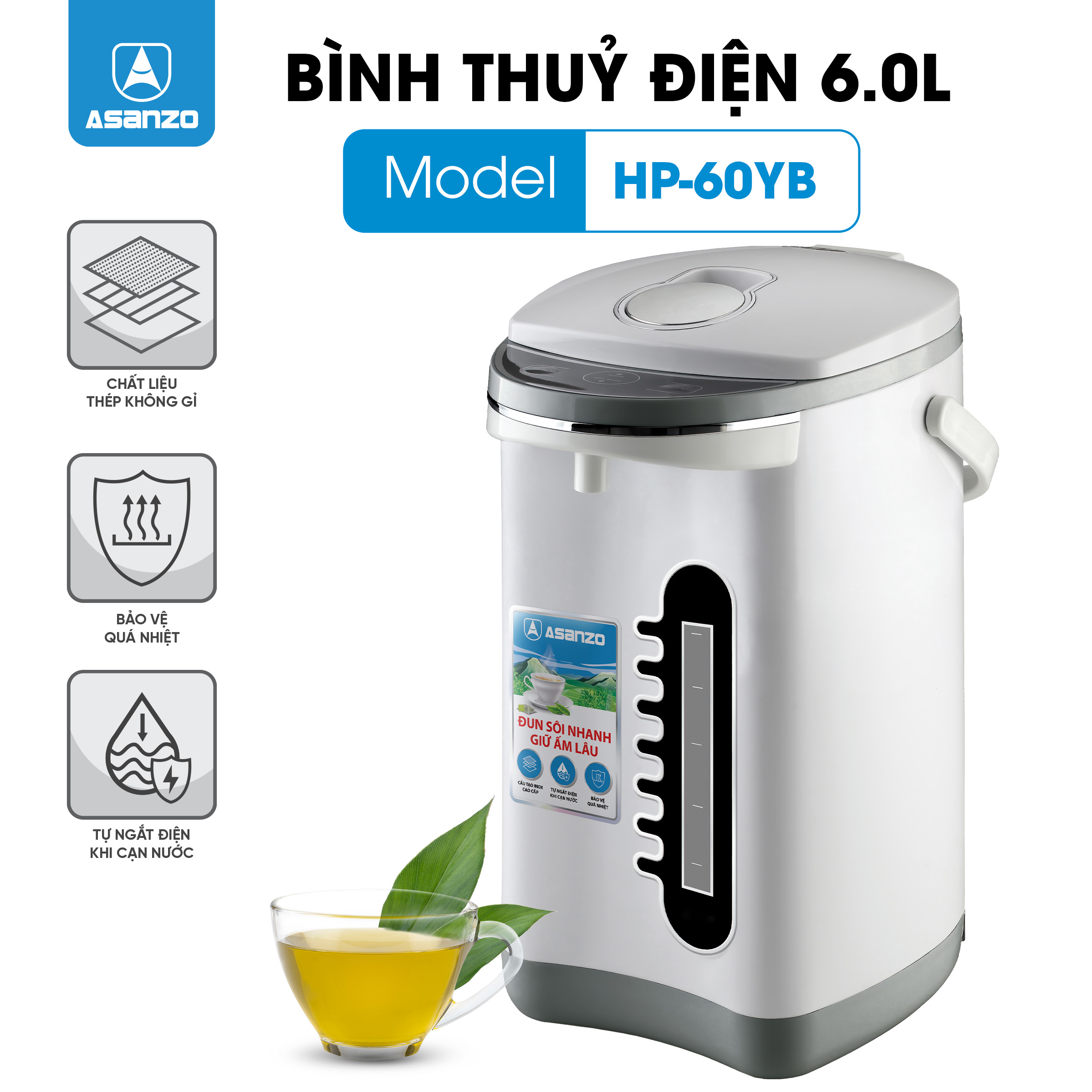 BÌNH THỦY ĐIỆN 6.0L HP - 60YB