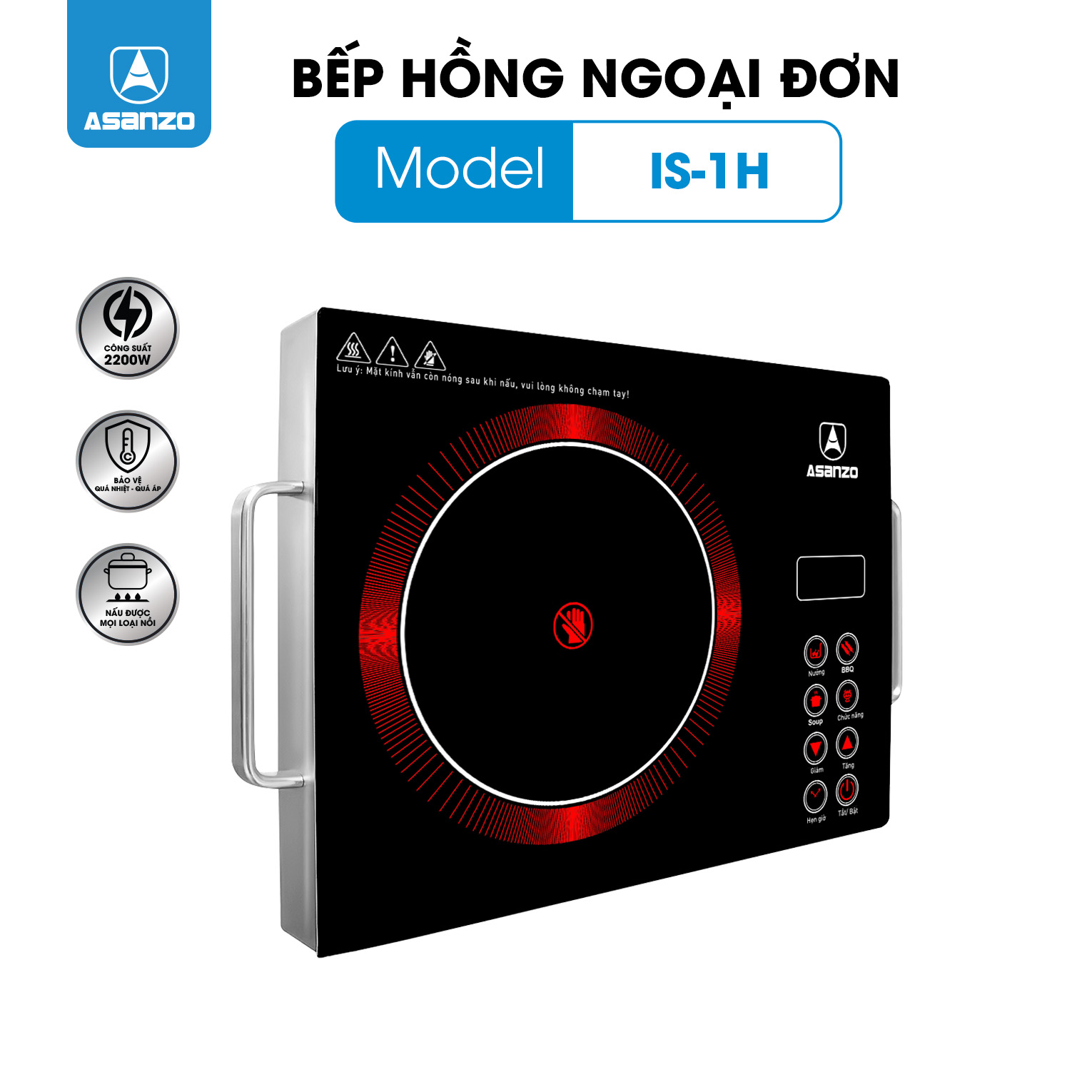 BẾP HỒNG NGOẠI ĐƠN 2 QUAY IS-1H