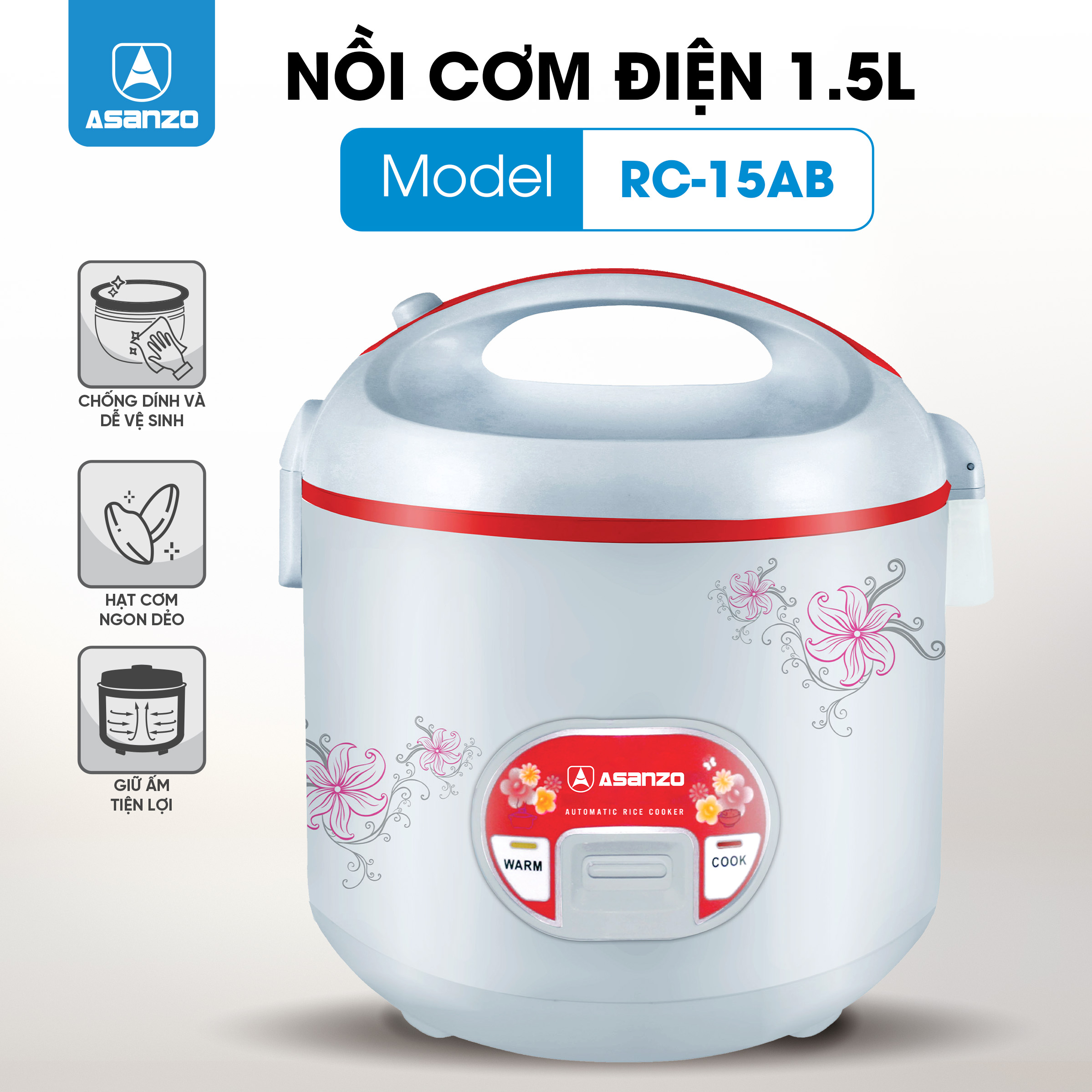 NỒI CƠM ĐIỆN RC - 15AB