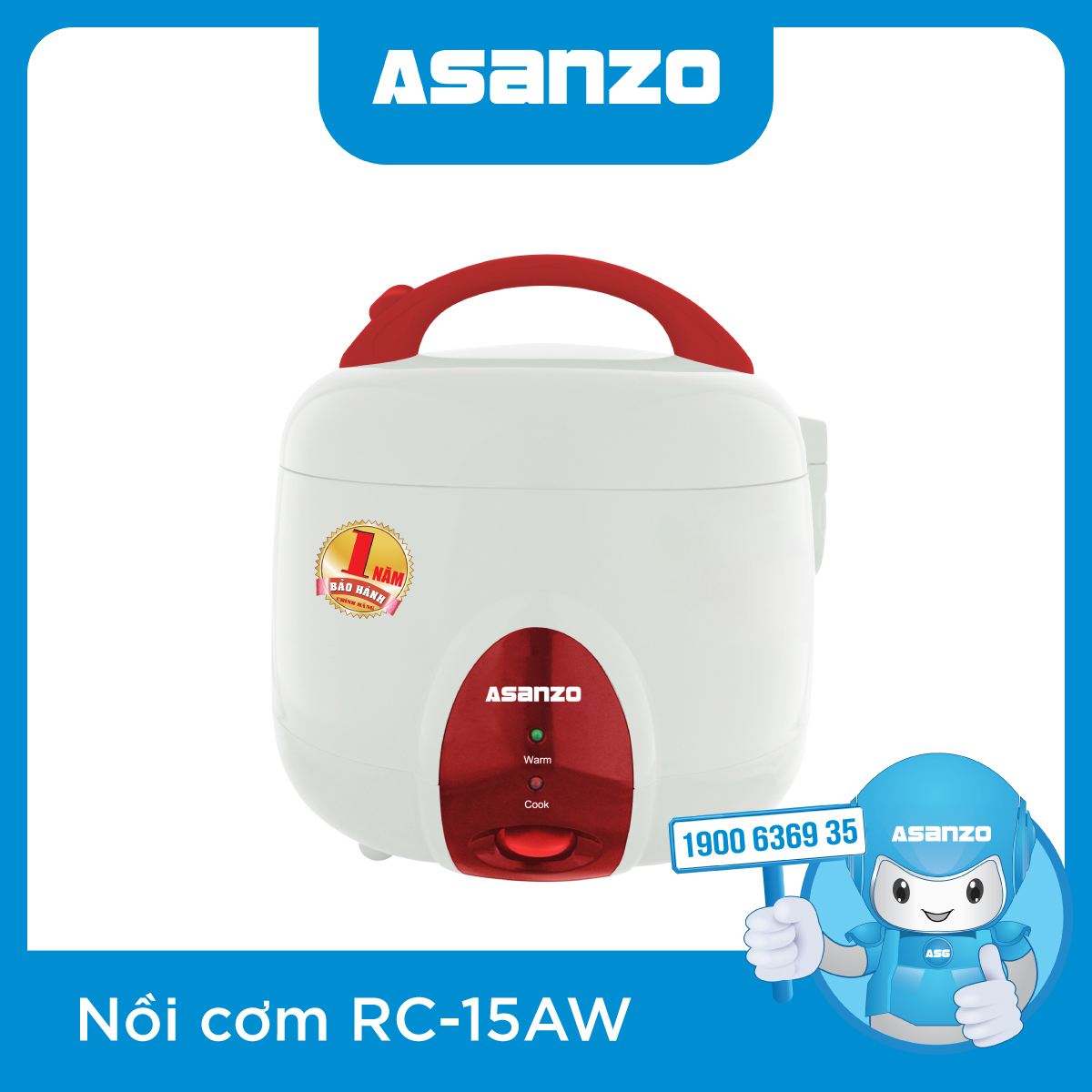 NỒI CƠM NẮP GÀI RC-15AW