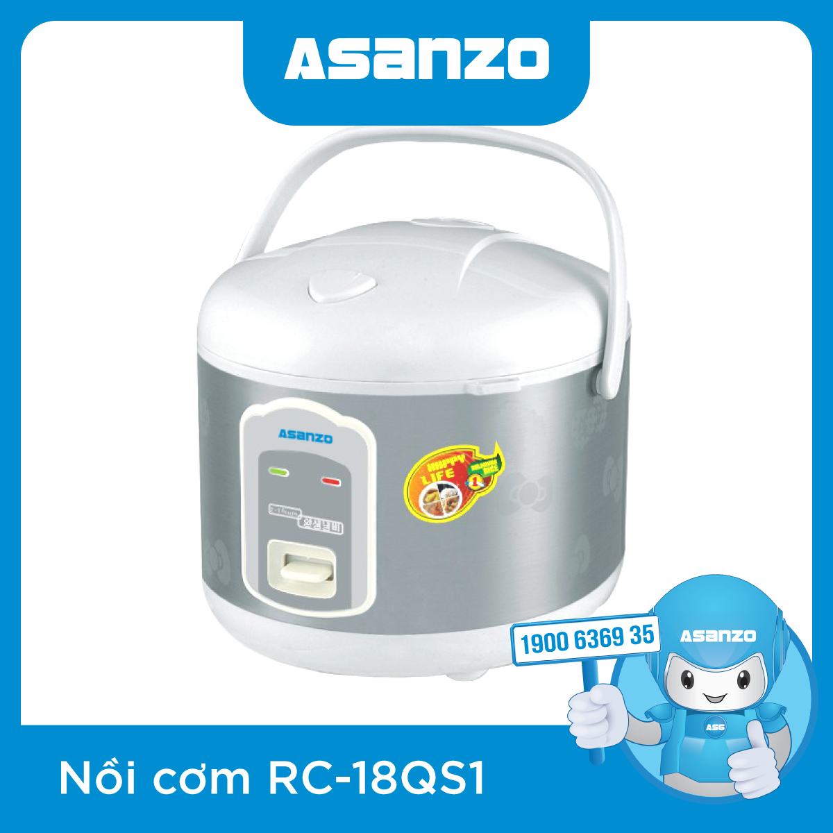 NỒI CƠM ĐIỆN QUAI XÁCH RC – 18QS1