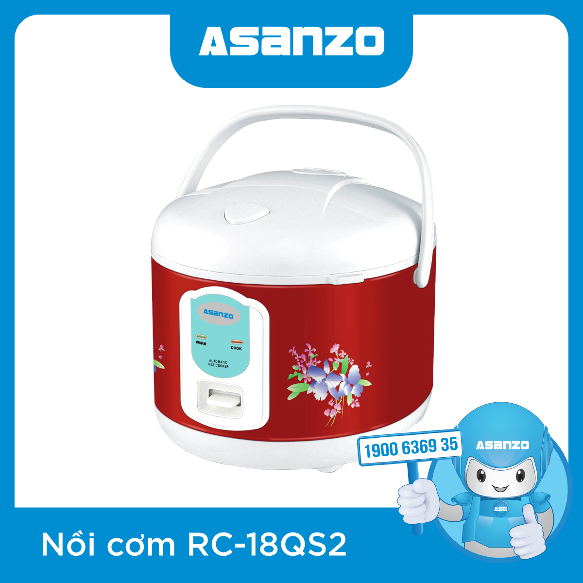 NỒI CƠM ĐIỆN QUAI XÁCH RC – 18QS2