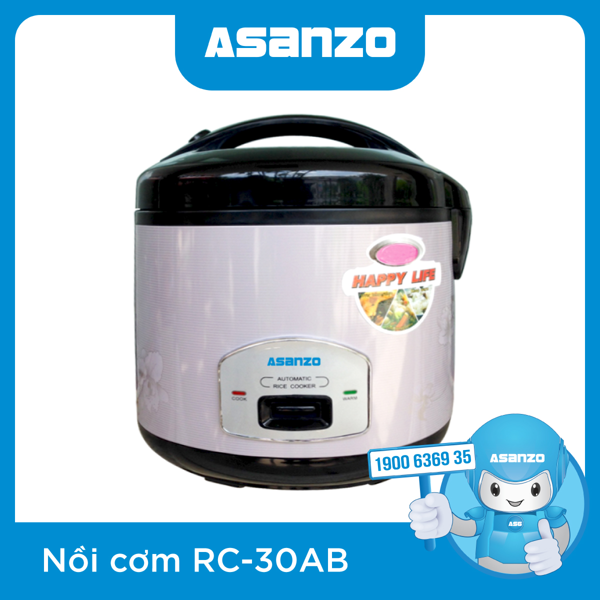 NỒI CƠM ĐIỆN NẮP GÀI RC-30AB