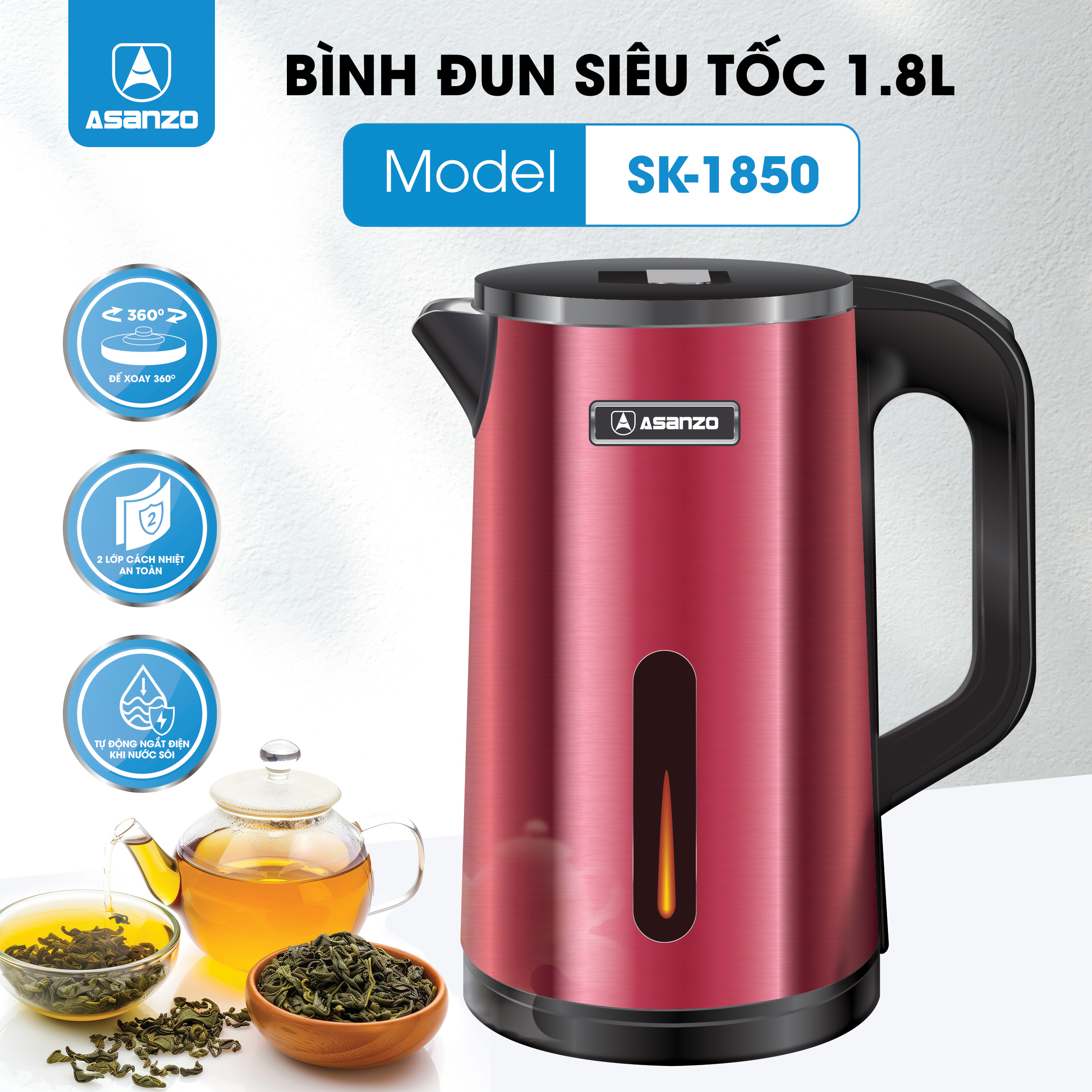 ẤM ĐUN SIÊU TỐC 2 LỚP 1.8L SK-1850