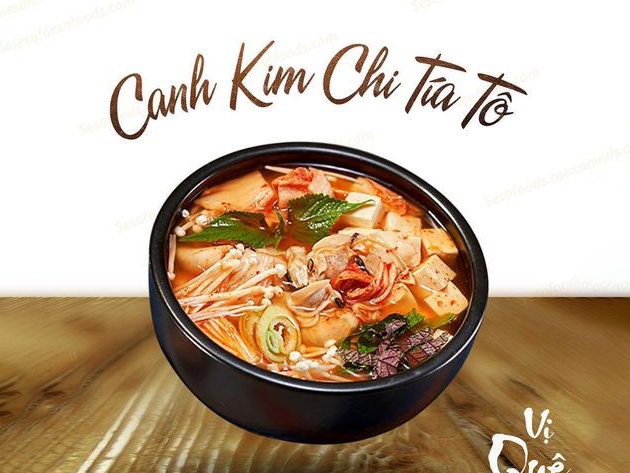 Công thức nấu món canh kim chi tía tô