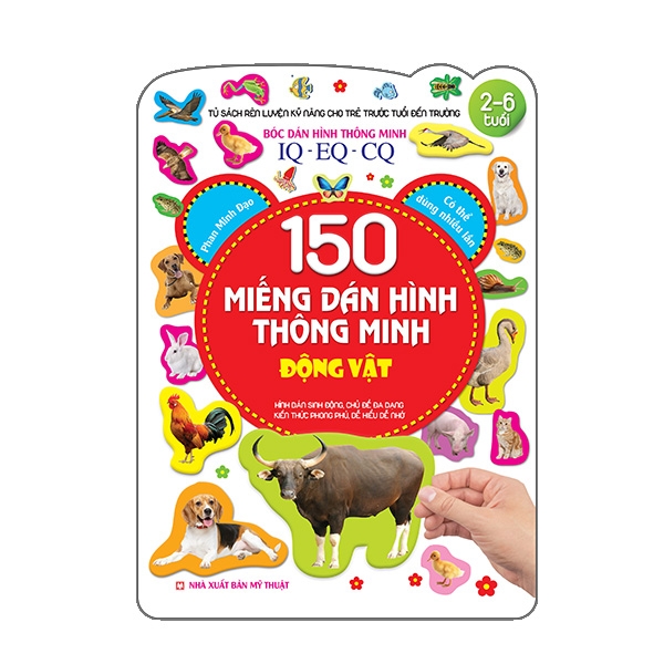 Bóc Dán Hình Thông Minh IQ-EQ-CQ 150 Miếng Dán Hình Thông Minh - Động Vật