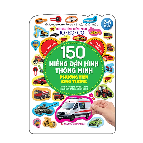 Bóc Dán Hình Thông Minh IQ-EQ-CQ 150 Miếng Dán Hình Thông Minh - Phương Tiện Giao Thông
