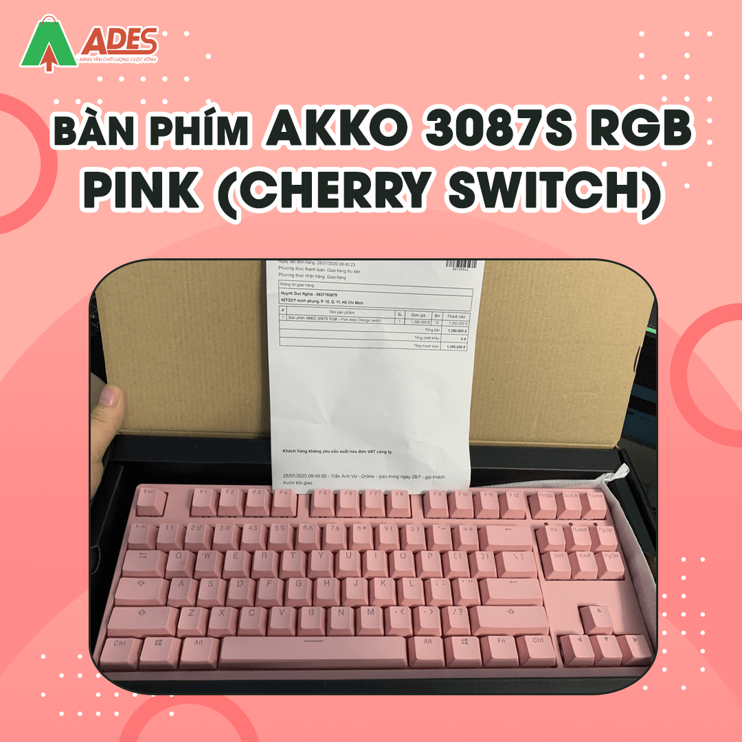 AKKO 3087S - Pink RGB (Cherry sw)