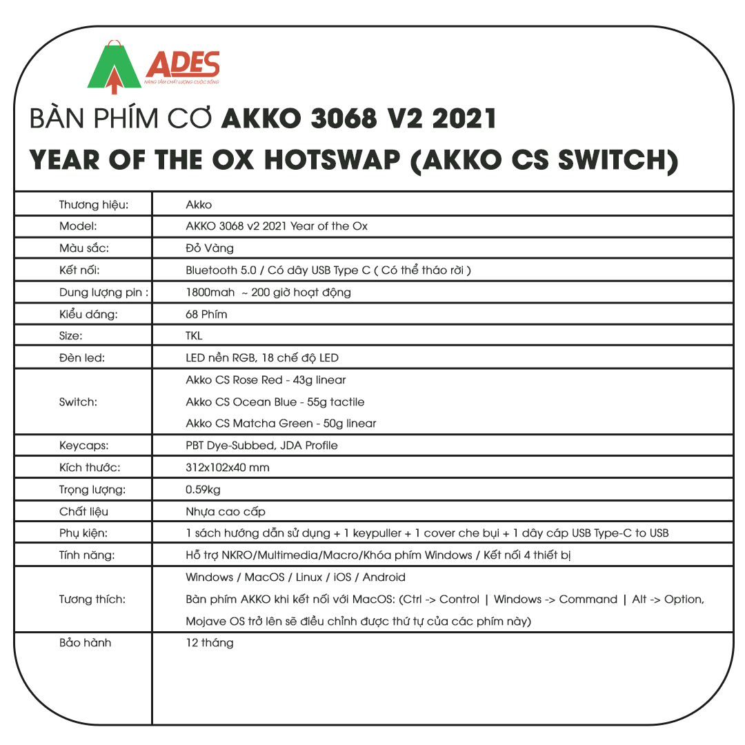 AKKO 3068 v2 - Year of Ox 