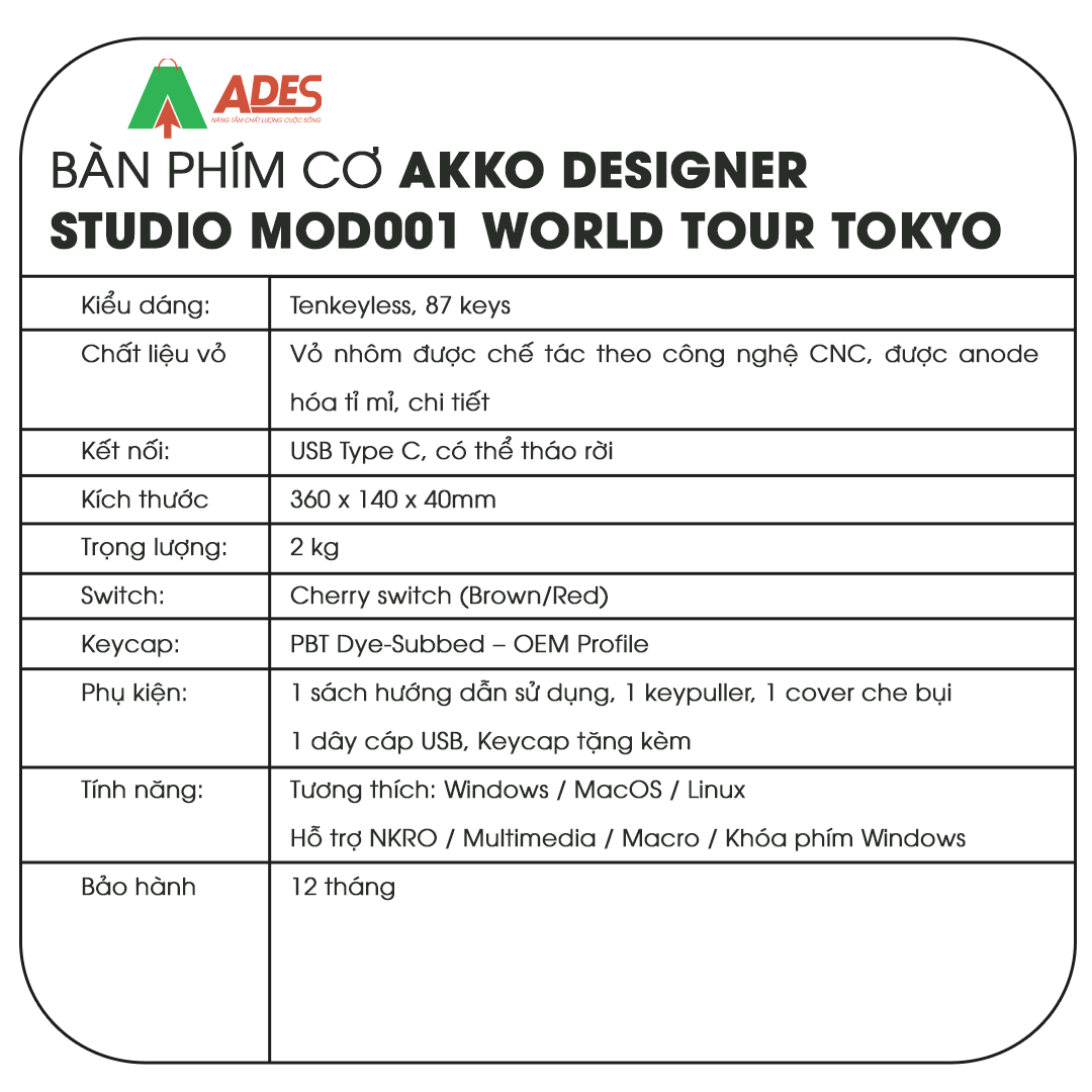 AKKO Designer Studio MOD001 - TOKYO