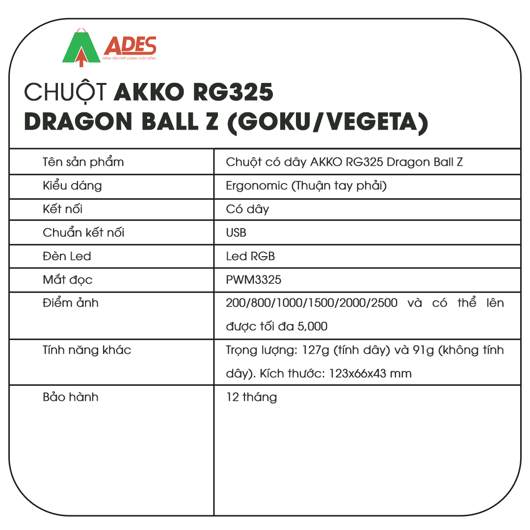 chuot AKKO RG325 (Goku/Vegeta)