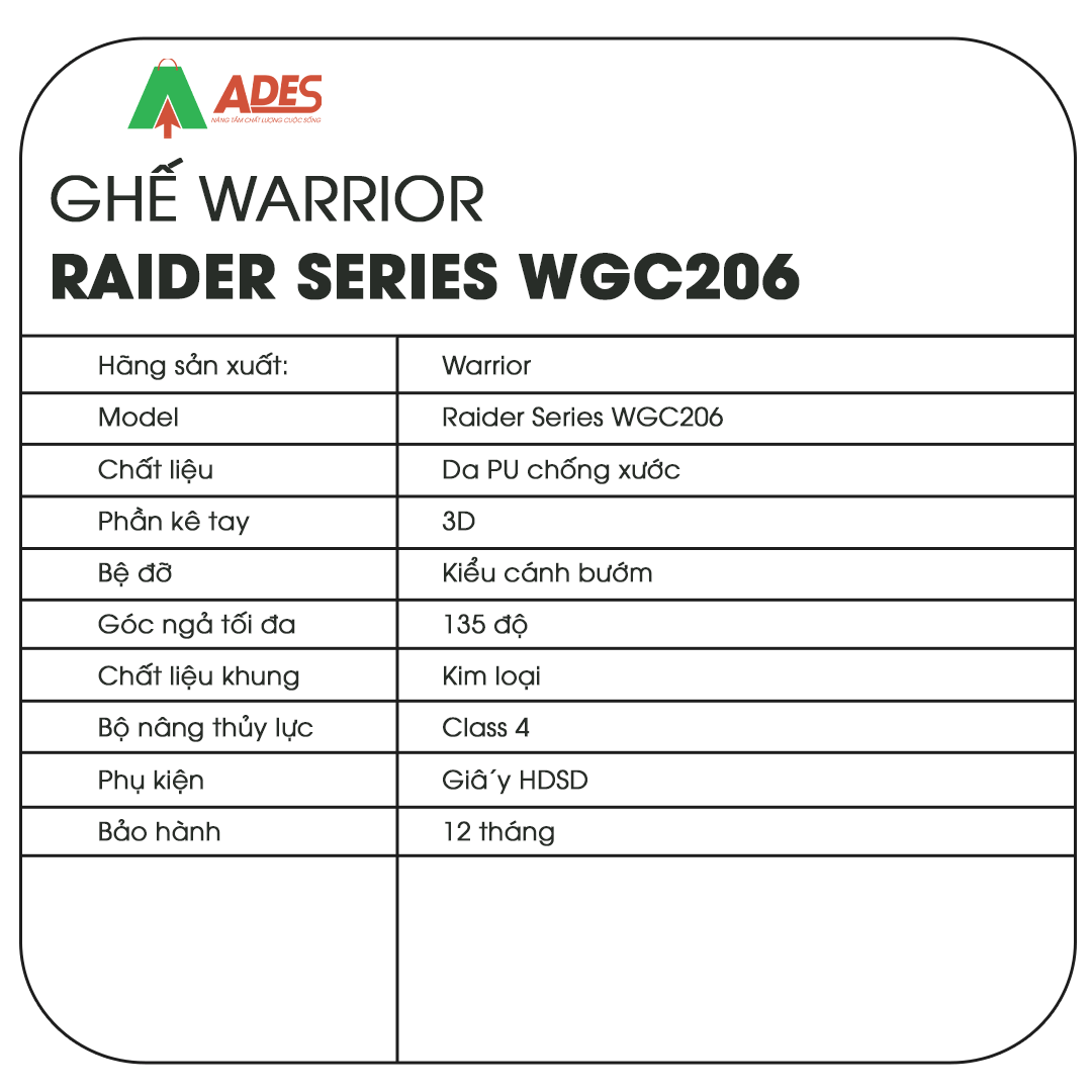 Warrior Raider Series WGC206