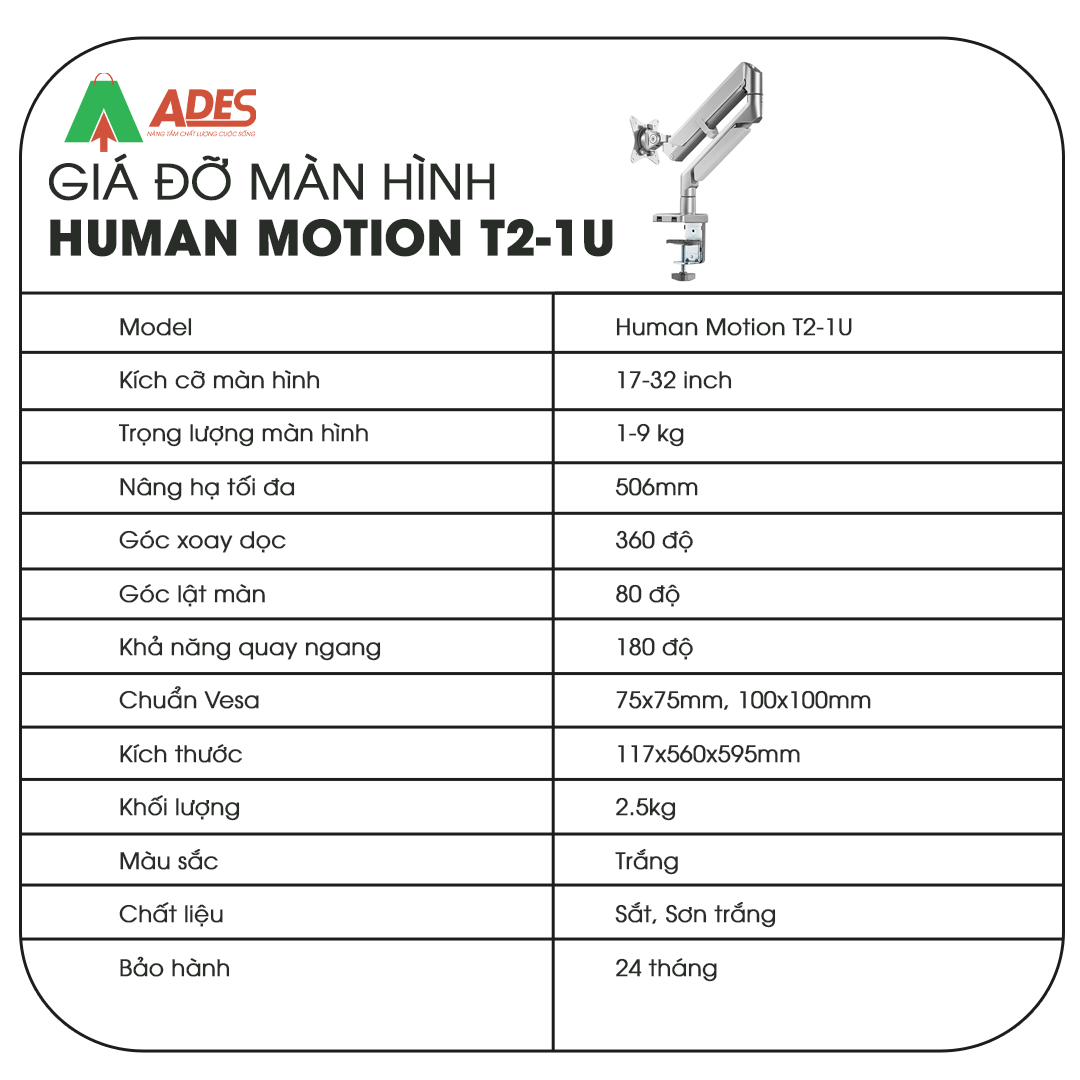 Human Motion T2-1U thong so