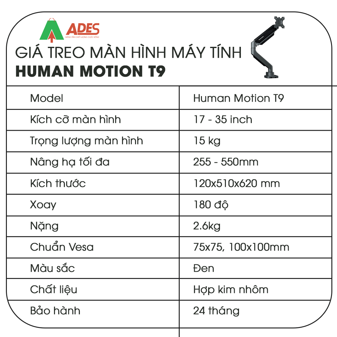 Human Motion T9 thong so