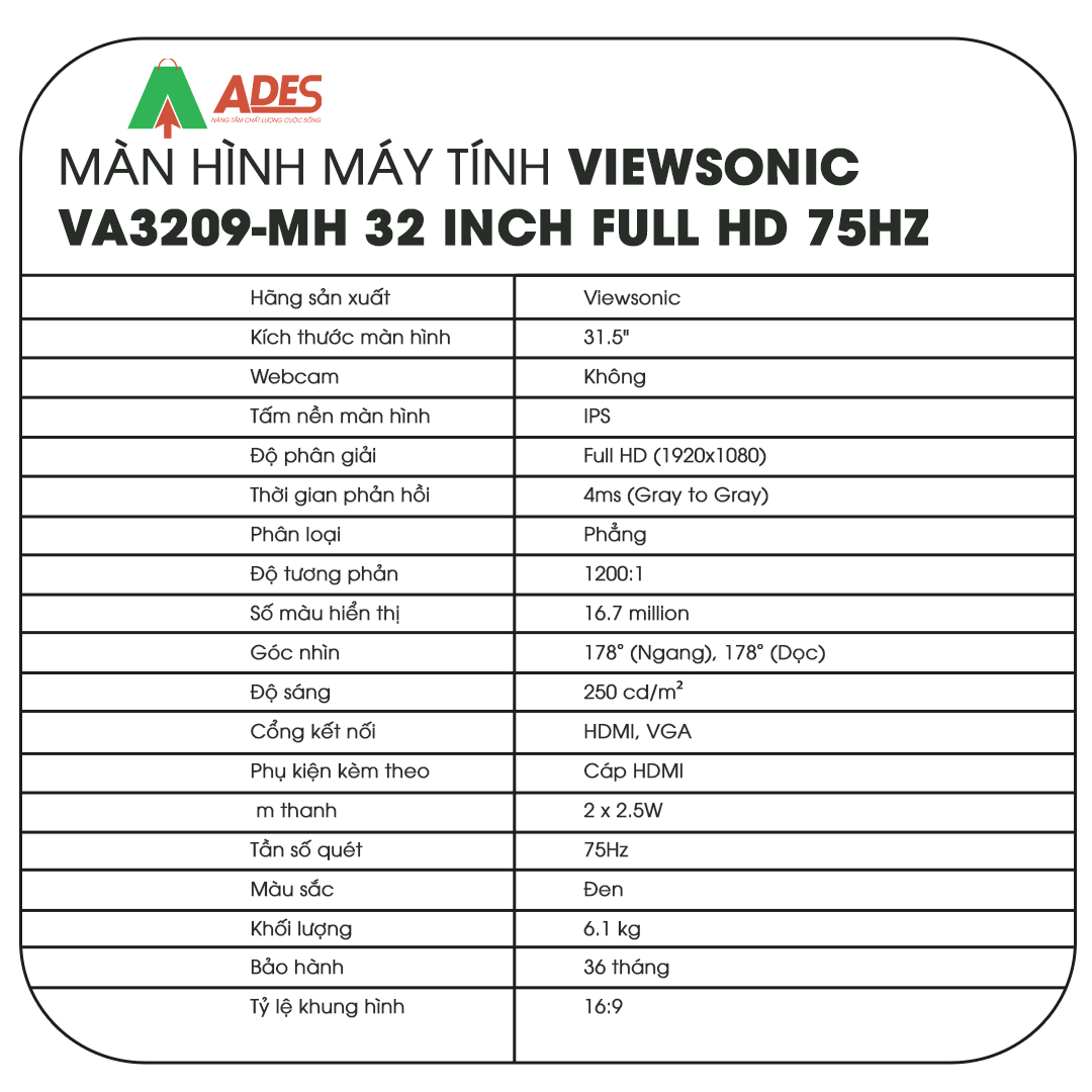 Man hinh ViewSonic VA3209-MH