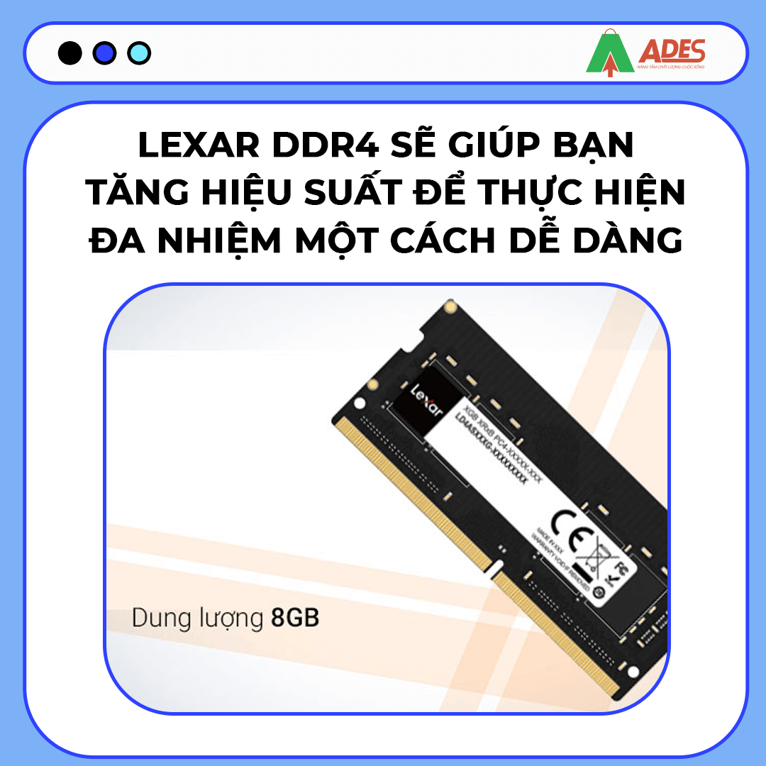 Ram Laptop Lexar 16GB (1x16GB) DDR4 3200Mhz (LD4AS016G-B3200GSST)